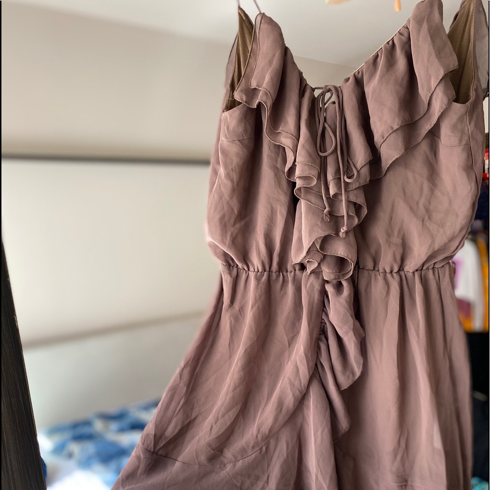 Ruffled loose flow dress